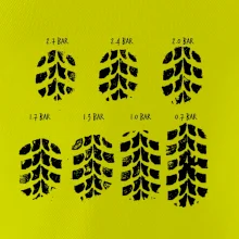 Pneumatiky - obtisk v závislosti na tlaku