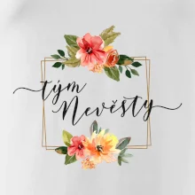 Tým nevěsty čtverec oranžový