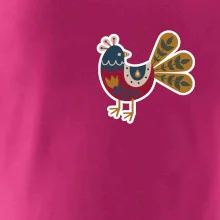 Folklor na prsu slepice