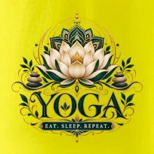Jógový lotos a mandala eat sleep repeat