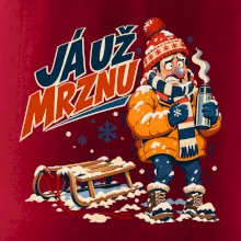 Rodinná vánoční trička - Já už mrznu táta sáňkování