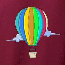 Horkovzdušný balon v oblacích