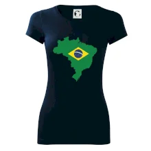 Brazílie vlajka v mapě