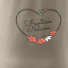 Tričko se jmény dětí - srdce na prsu