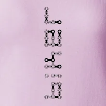 Biker nápis na výšku řetěz