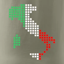 Itálie obrys vlajka