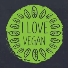 I love vegan v kruhu
