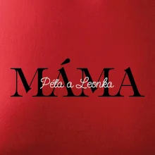 Máma - Tiskací nápis se jmény dětí