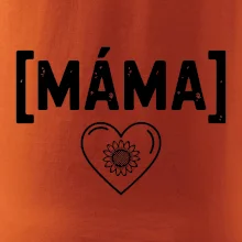Máma nápis a srdce a slunečnice