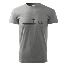 Jesus Saved My Life kříž ekg Jesus Saved My Life kříž ekg