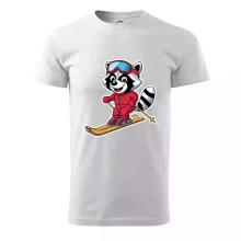 Mýval na lyžích - kreslený