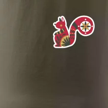 Folklor na prsu veverka