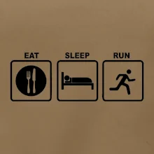 Eat sleep run čtverce