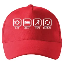 Eat sleep run repeat v řadě Eat sleep run repeat v řadě