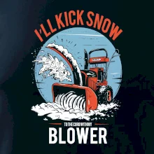 Kick snow blower