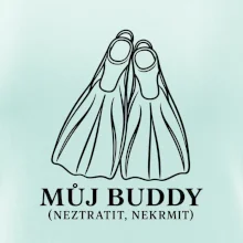 Můj buddy dvě překřížené potápěčské ploutve