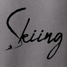 Skiing nápis lyžař