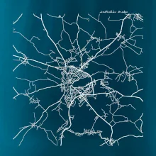 Černobílá mapa  Jindřichův Hradec (37701)