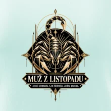 Muž z listopadu geometrický zlatý štír