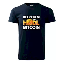 3D nápis Keep Calm and HODL Bitcoin