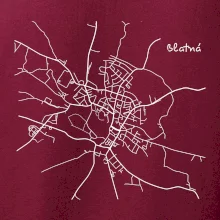Černobílá mapa Blatná