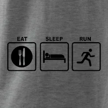 Eat sleep run čtverce