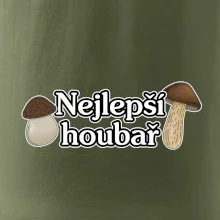 Nejlepší houbař - nápis s houbama