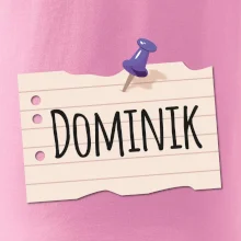 Papírek se jmenovkou - prso - vlastní jméno