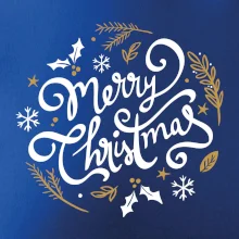 Merry christmas - nápis kulatý