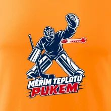 Hokejový teploměr pukem