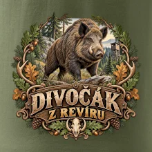 Divočák z revíru myslivecký lesní motiv