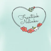 Tričko se jmény dětí - srdce na prsu