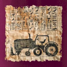 Egyptské hieroglyfy traktor