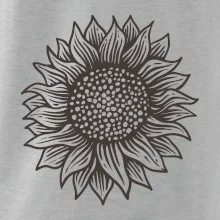 Slunečnice kreslená černobílá