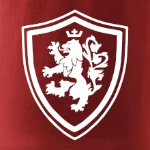 Český lev erb na prsu a na zádech