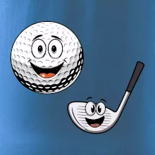 Parové triko - Golfová hůl a míček