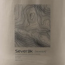 Severák - vrstevnice v obdélníku