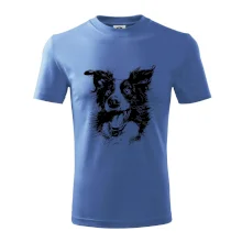 Černobílá karikatura Border kolie