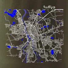 Budějce  - Mapa s vodními toky