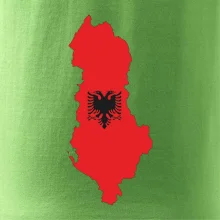 Albánie mapa a znak