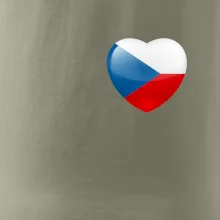 Česká vlajka srdce - pravé prso