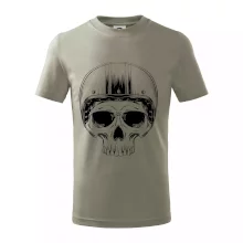 Motorkář lebka s kulatou hlavou