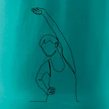 Protahující se žena jedním tahem