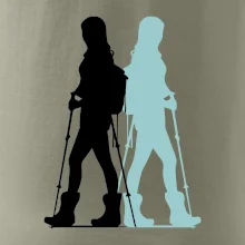 Nordic walking figury - žena