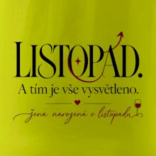 Listopad a tím je vše vysvětleno typografie s vínem