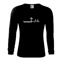 Jesus Saved My Life kříž ekg Jesus Saved My Life kříž ekg