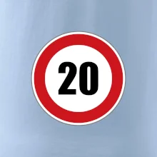 Dopravní značka - omezení rychlosti 20