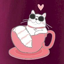 Hustá kočka v hrníčku