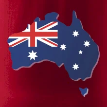 Austrálie - vlajka mapa