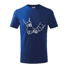 Táta a syn ruce obrys